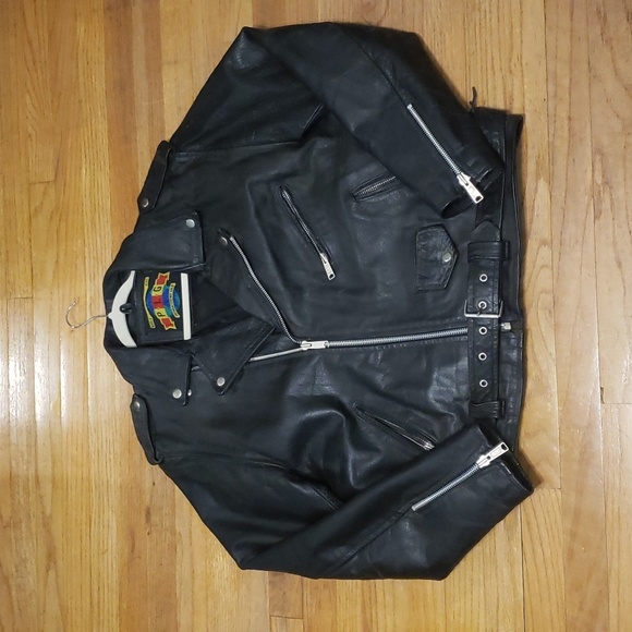 Vintage Other - Men's Vintage Putnam Leather Gold Schott Style Leather Jacket size 46